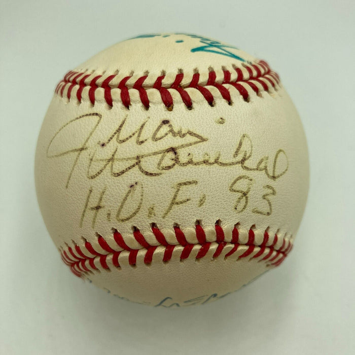 Willie Mays McCovey Marichal HOF Signed Candlestick Park Final Game Baseball JSA