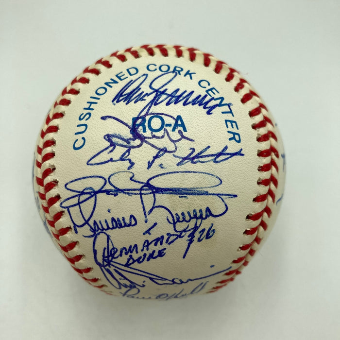1998 New York Yankees World Series Champs Team Signed Baseball Derek Jeter JSA