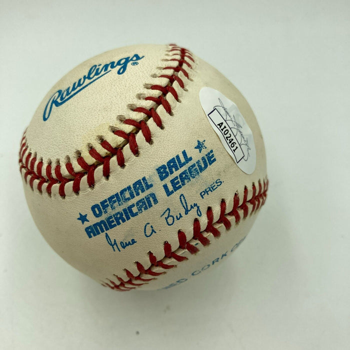 Jim Busby Signed Official American League Baseball JSA COA