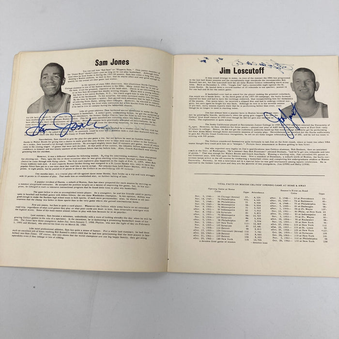 1962-1963 Boston Celtics NBA Champs Team Signed Yearbook Bill Russell JSA COA