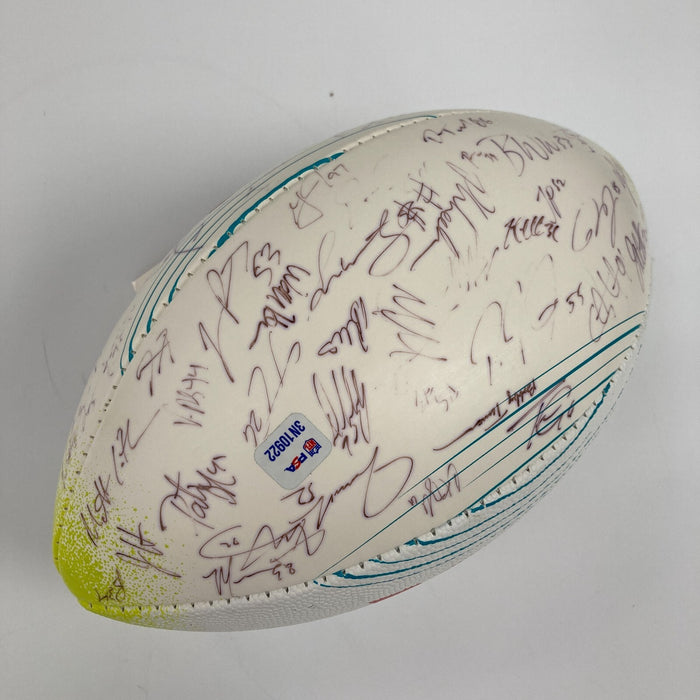 2017 Atlanta Falcons NFC Champs Team Signed Super Bowl LI Football PSA DNA COA