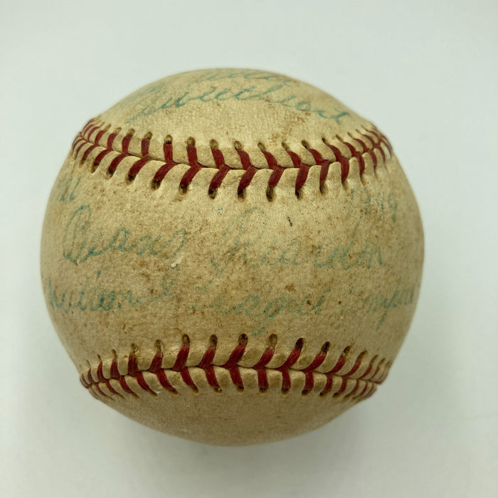 Beans Reardon Umpire Signed Inscribed STATS 1950's NL Baseball JSA COA
