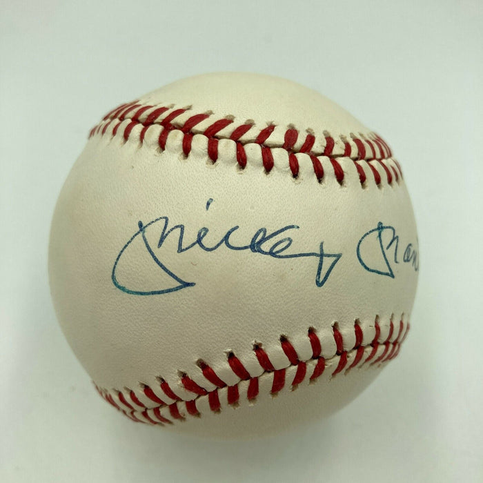 Stunning Mickey Mantle Signed  Official American League Baseball Mint JSA COA