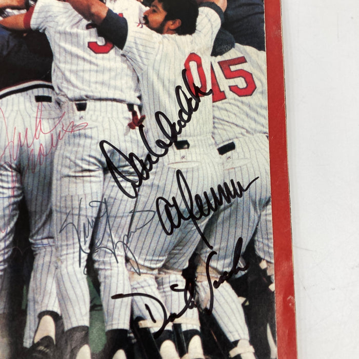 1991 Minnesota Twins World Series Champs Signed Sports Illustrated Magazine JSA