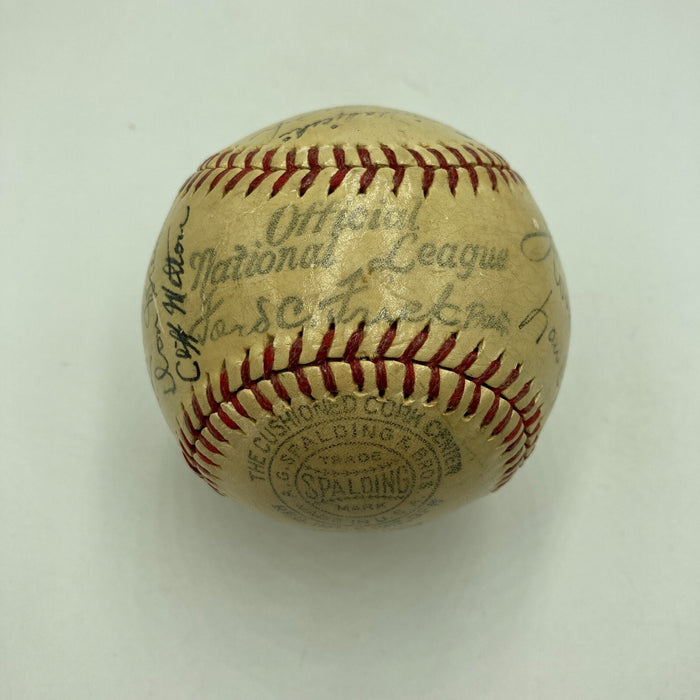 1937 New York Giants NL Champs Team Signed Baseball Mel Ott JSA COA
