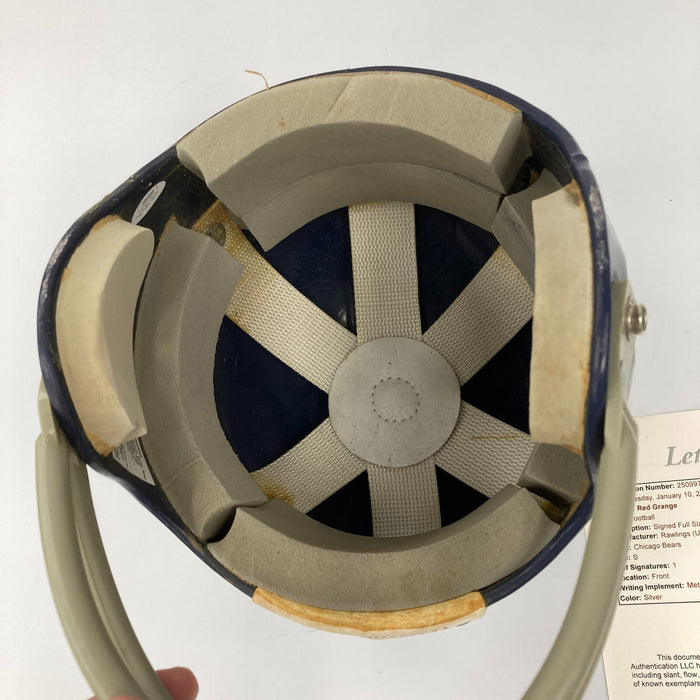 Red Grange Signed Authentic Vintage Chicago Bears Full Size Helmet JSA COA RARE