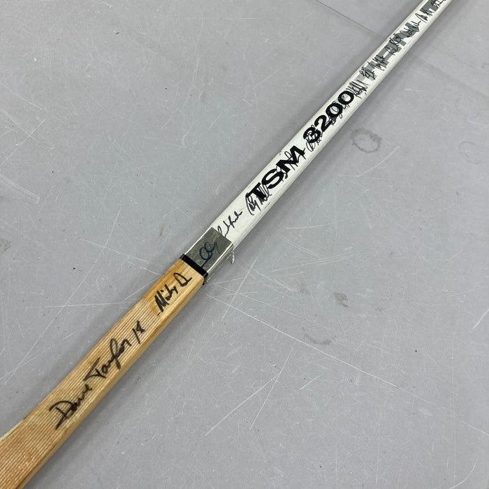 1989-1990 Los Angeles Kings Team Signed Titan Hockey Stick Wayne Gretzky JSA COA