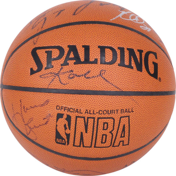 Kobe Bryant 2002-03 Los Angeles Lakers NBA Champs Team Signed Basketball PSA