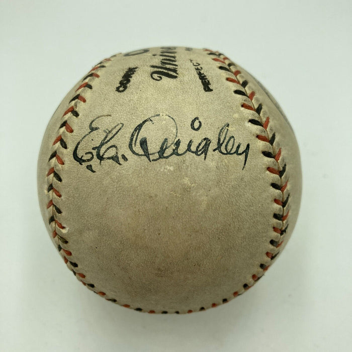 Ernest C. Quigley Single Signed 1928 Tour Of Japan Baseball JSA COA RARE