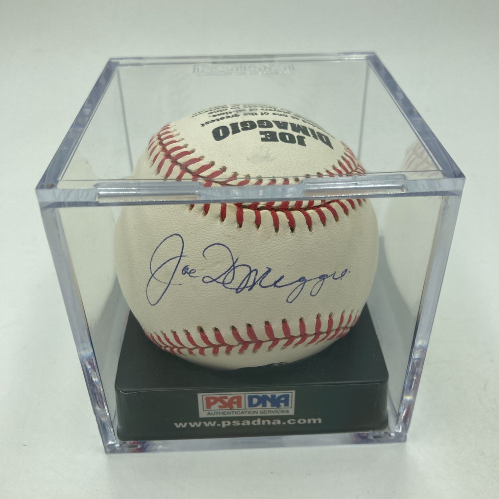 Beautiful Joe Dimaggio Signed American League Baseball PSA Graded MINT 9