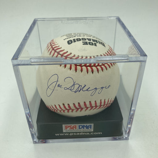 Beautiful Joe Dimaggio Signed American League Baseball PSA Graded MINT 9