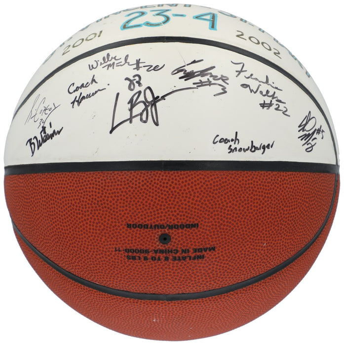 Lebron James 2001-02 St. Vincent St.Mary High School Team Signed Basketball BAS