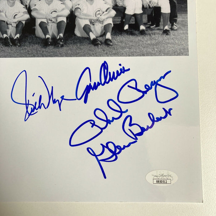 1969 Chicago Cubs Team Signed Autographed 11x14 Baseball Photo 10 Sigs JSA COA