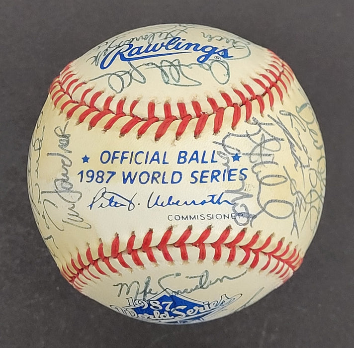 1987 Minnesota Twins World Series Champs Team Signed W.S. Baseball Beckett COA