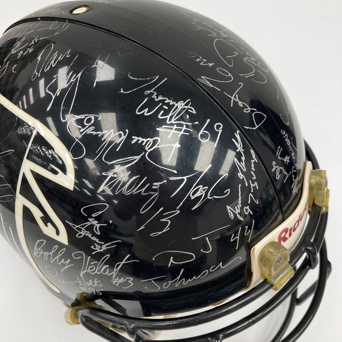 1995 Atlanta Falcons Team Signed Eric Metcalf Game Used Helmet JSA COA