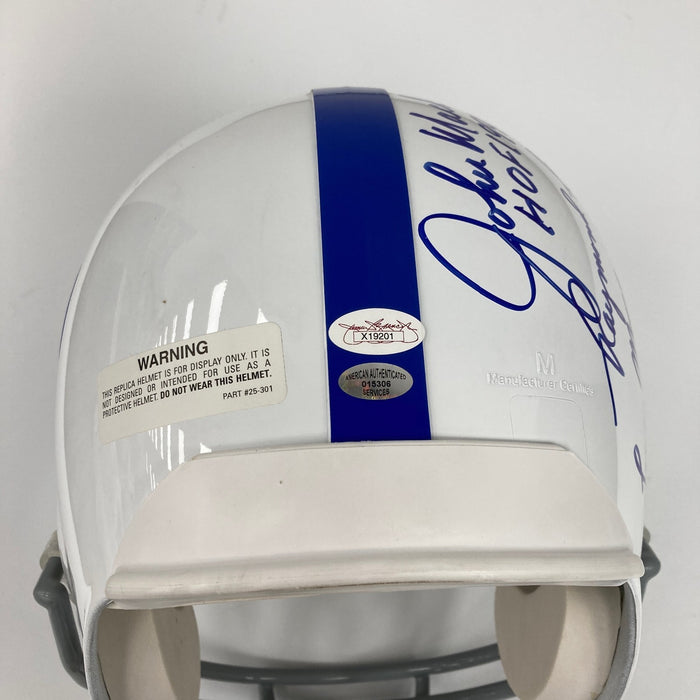 Johnny Unitas Colts Legends Signed Full Size Authentic Riddell Helmet JSA COA
