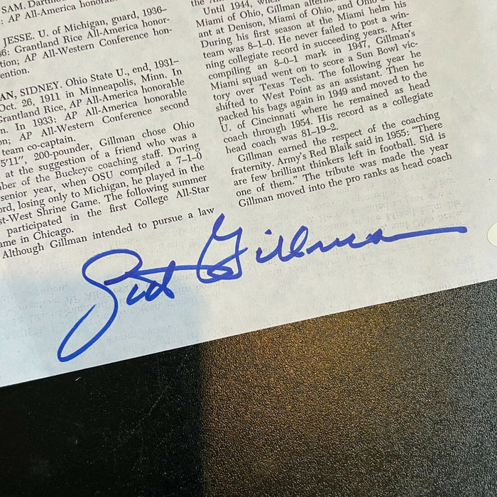 Sid Gillman Signed Autographed Jewish Athletes Photo With JSA COA