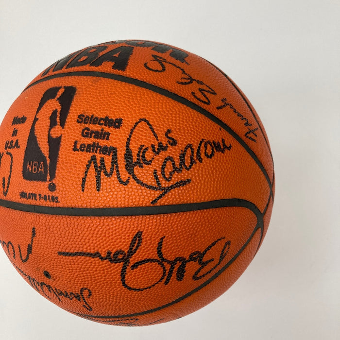 1983-84 Philadelphia 76ers Team Signed Vintage Game Issued Basketball JSA