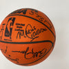 1983-84 Philadelphia 76ers Team Signed Vintage Game Issued Basketball JSA