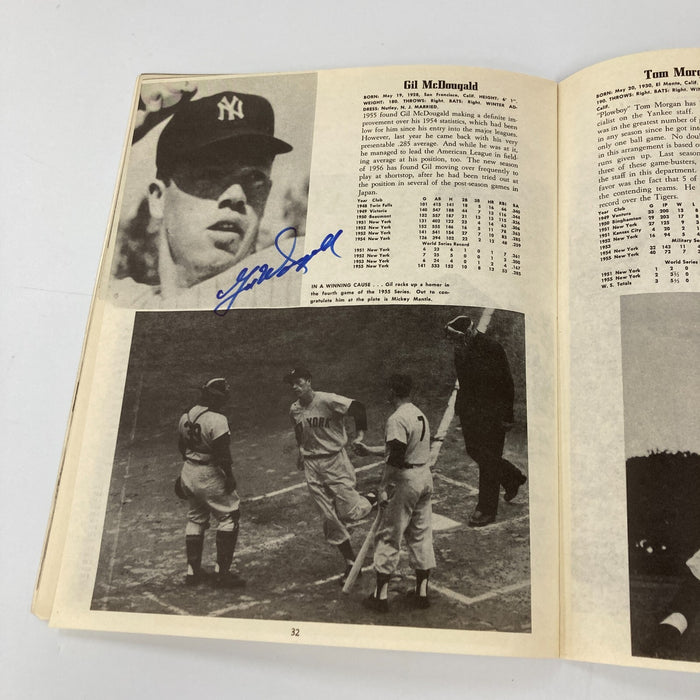 1956 New York Yankees World Series Champs Team Signed Yearbook Mickey Mantle JSA