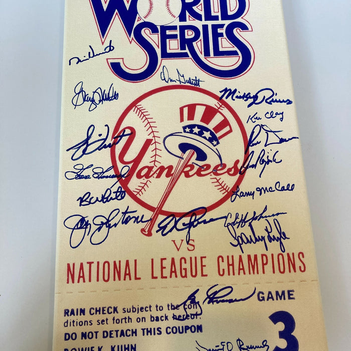 1978 New York Yankees World Series Champs Team Signed Jumbo 9x33 Ticket JSA COA