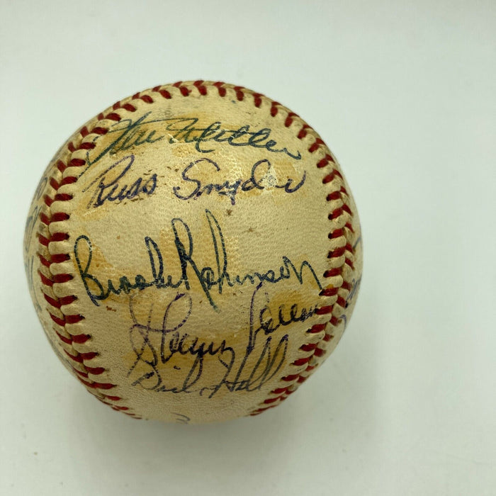 1966 Baltimore Orioles World Series Champs Team Signed AL Baseball With JSA COA