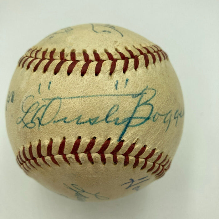 1956 World Series Signed Game Used Baseball Yankees VS. Dodgers MEARS COA