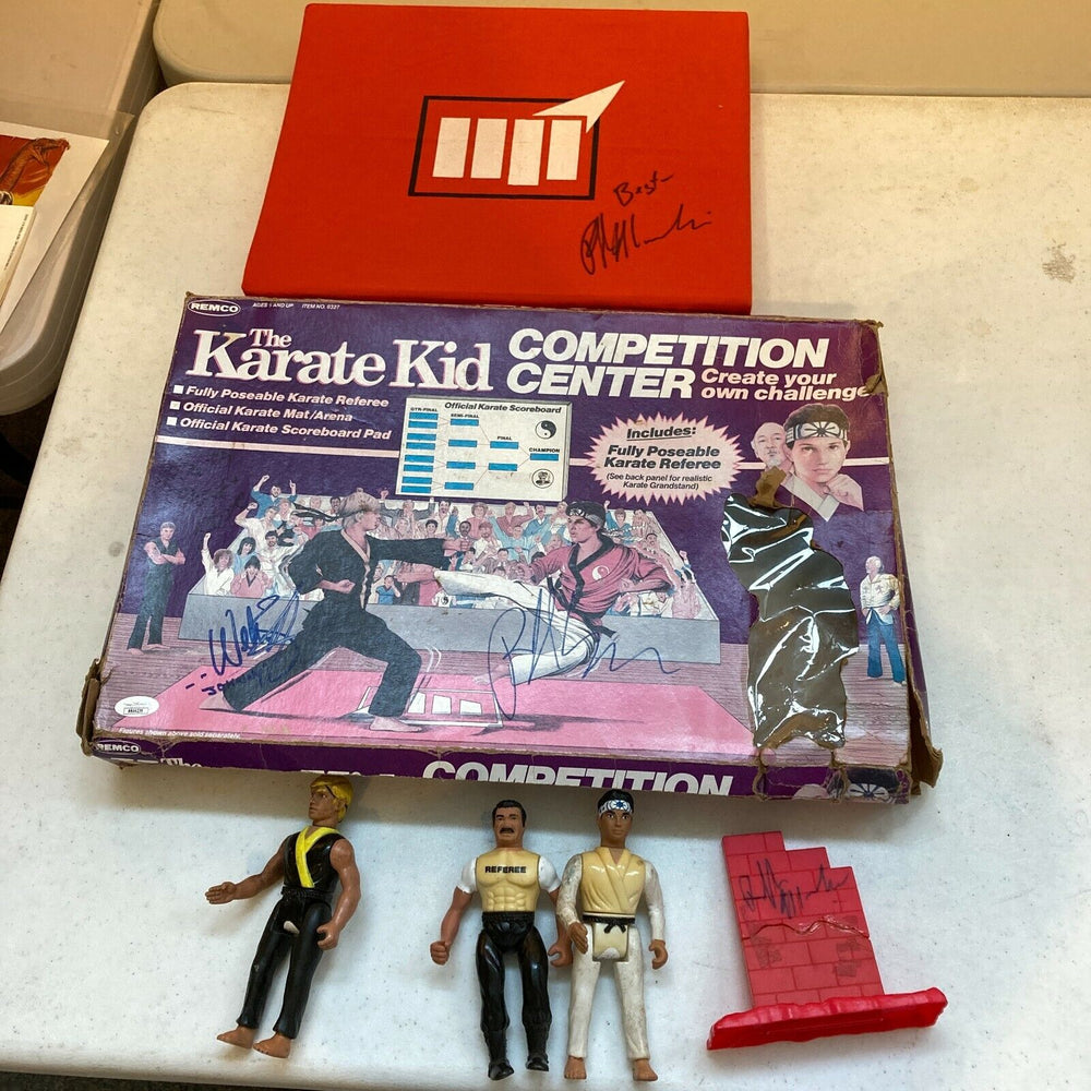 Ralph Macchio William Zabka Martin Cove 1986 Karate Kid Signed Game 6 Sigs JSA