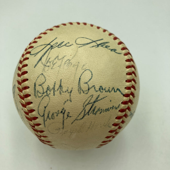 1947 New York Yankees World Series Champs Team Signed Baseball JSA COA