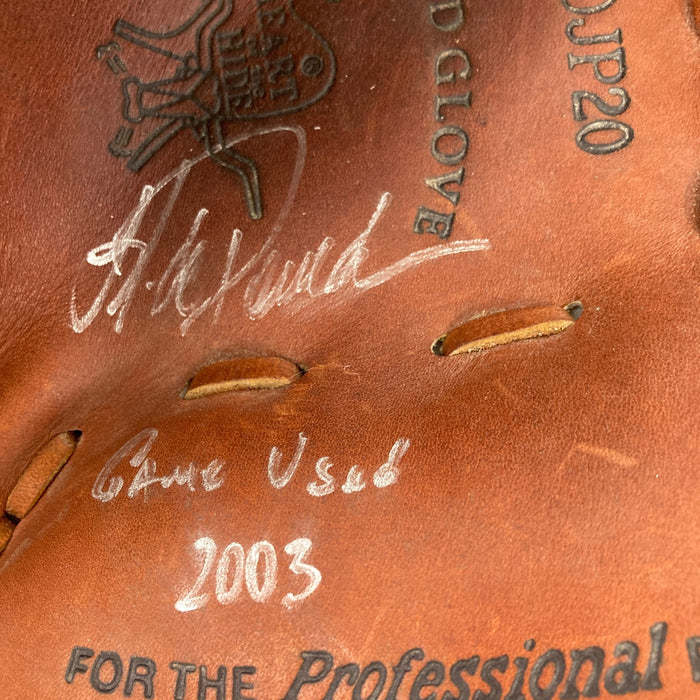 Jorge Posada Signed 2003 Game Used Baseball Glove Mitt PSA DNA & JSA COA
