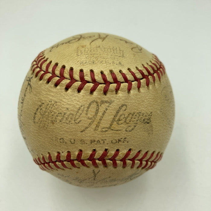 Nellie Fox Pre Rookie 1945 Lancaster Red Roses Minor League Signed Baseball JSA