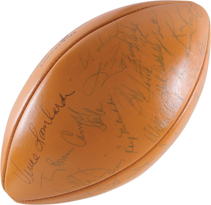 The Finest 1967 Green Bay Packers Super Bowl II Champs Team Signed Football PSA