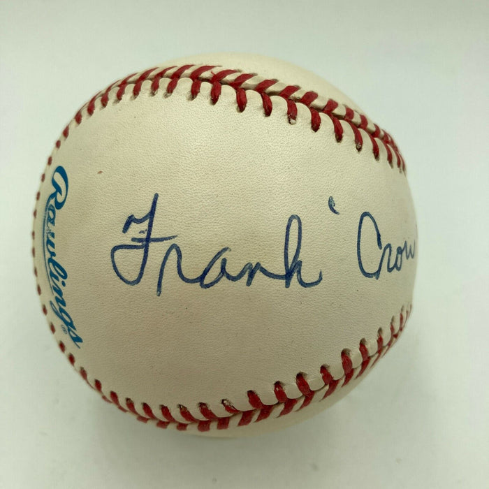 Frank "Crow" Crosetti Single Signed American League Baseball JSA COA NY Yankees