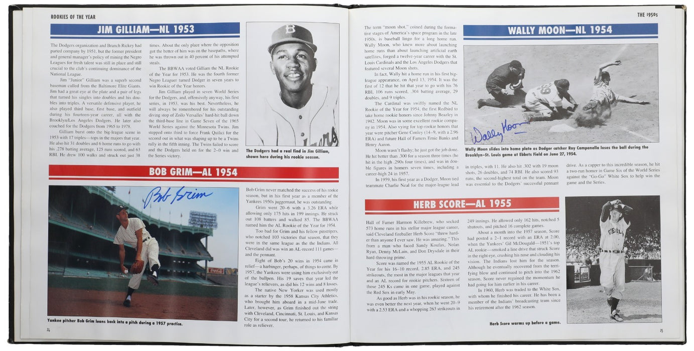 Rookies Of The Year Signed Baseball Book 78 Sigs Derek Jeter Willie Mays Beckett
