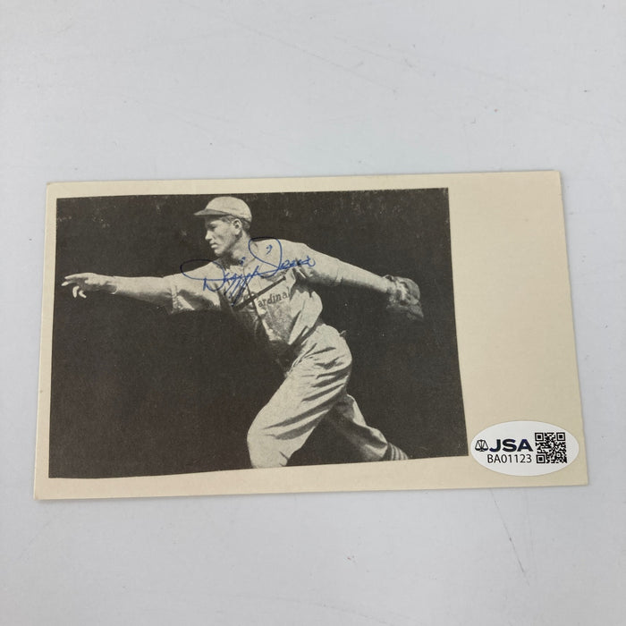 Rare Dizzy Dean Signed 1930's Baseball Photo JSA COA