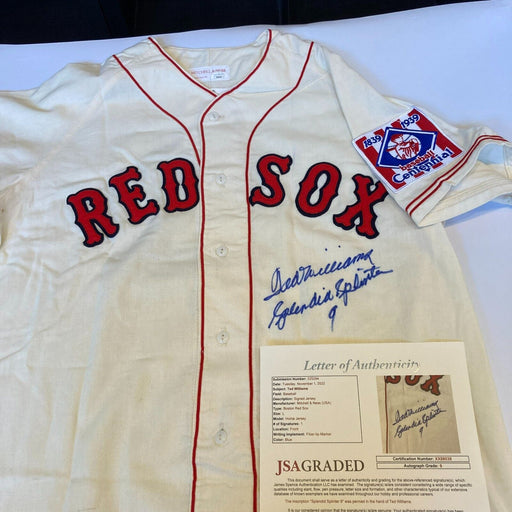 Ted Williams Splendid Splinter Signed Boston Red Sox Jersey JSA Graded MINT 9