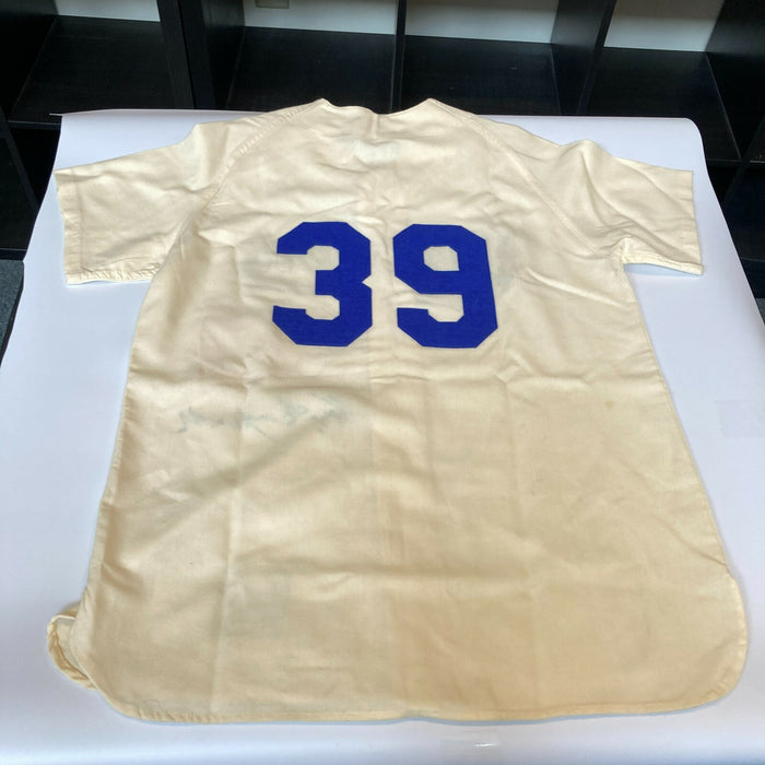 Roy Campanella Signed Brooklyn Dodgers Authentic Game Model Jersey With JSA COA