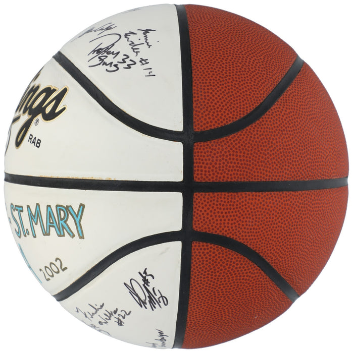 Lebron James 2001-02 St. Vincent St.Mary High School Team Signed Basketball BAS