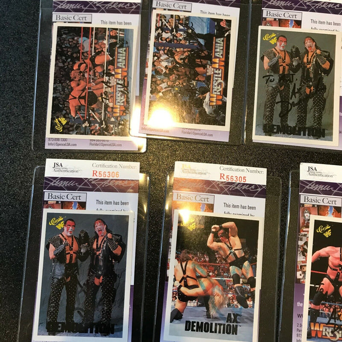 Lot Of (15) Demolition Ax WWE Signed Autographed Wrestling Cards With JSA COA