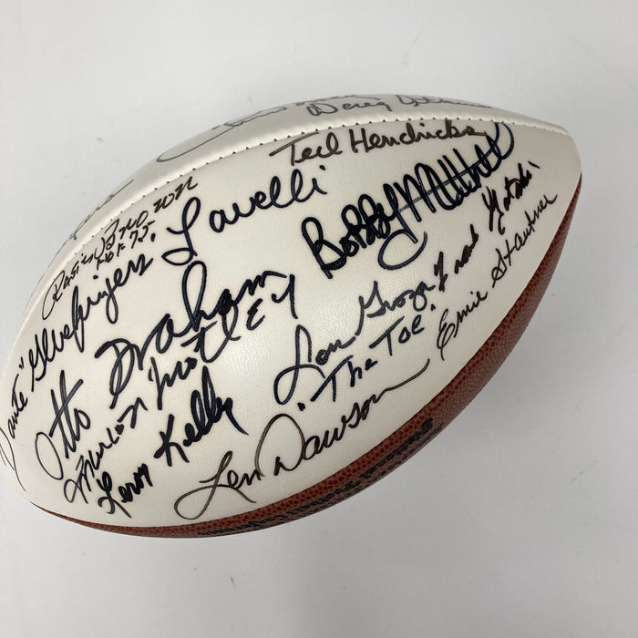Johnny Unitas Len Dawson Nitschke Hall Of Fame Multi Signed Football 27 Sigs JSA