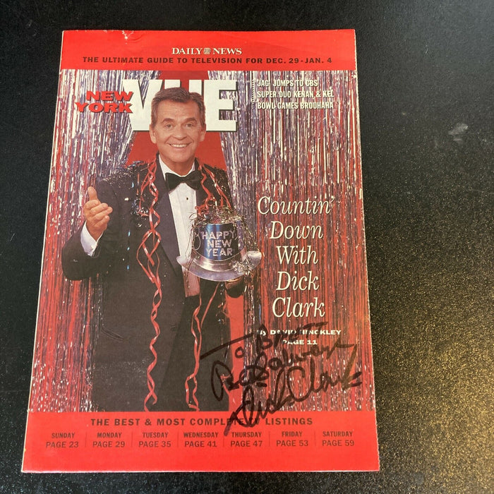 Dick Clark Signed Autographed Vintage Magazine With JSA COA