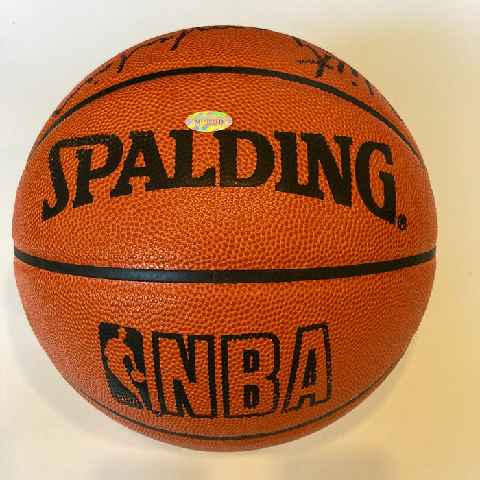 Wilt Chamberlain & Bill Russell Signed NBA Game Basketball JSA Graded 9 MINT