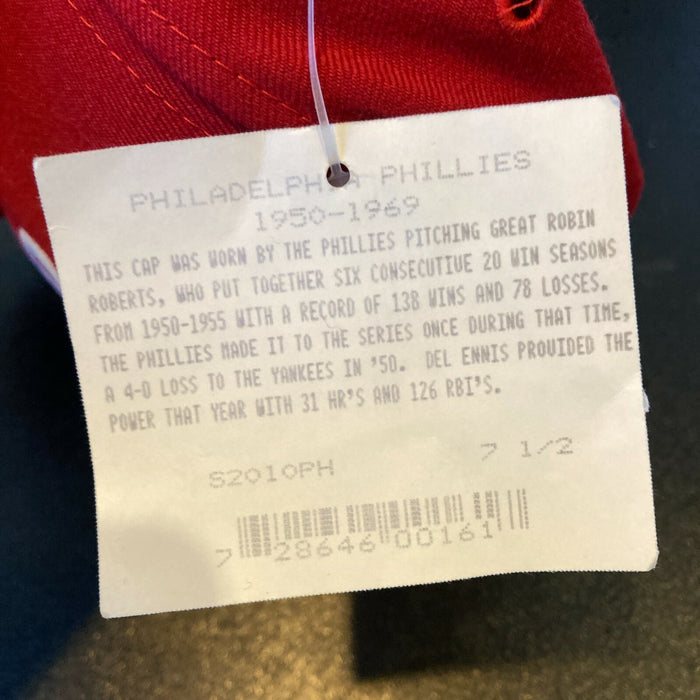 Dick Allen Signed Heavily Inscribed STATS Philadelphia Phillies Hat JSA COA