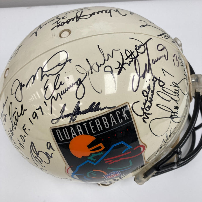 Bart Starr Joe Montana Dan Marino Quarterback Legends Signed Helmet 27 Sigs JSA