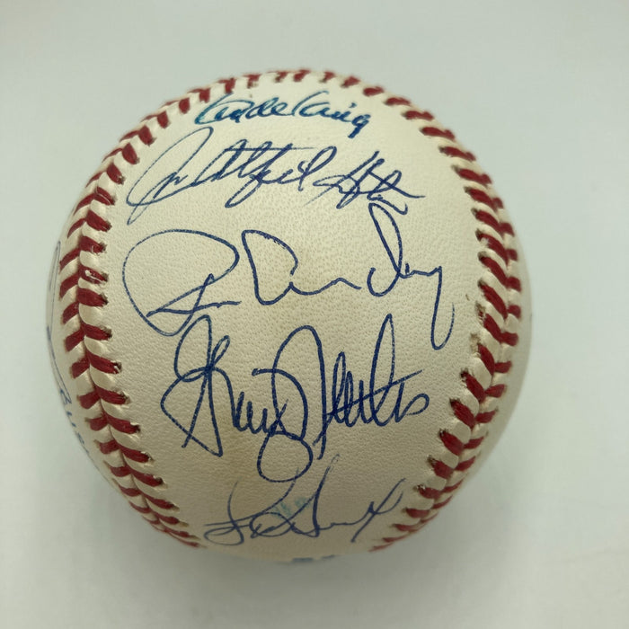 1977 Yankees World Series Champs Team Signed Baseball JSA COA