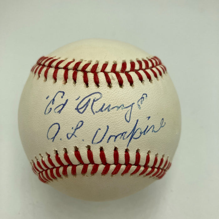 Ed Rapuano Umpire Signed American League Baseball JSA COA