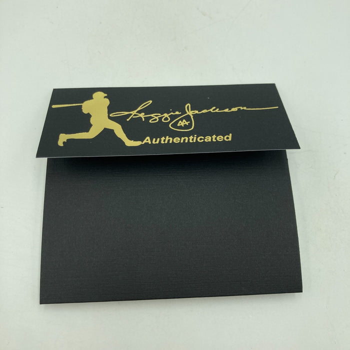 Frank Robinson Signed Heavily Inscribed Career STAT Baseball Reggie Jackson COA