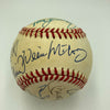 Mickey Mantle Joe Dimaggio Willie Mays Hank Aaron HOF Multi Signed Baseball JSA