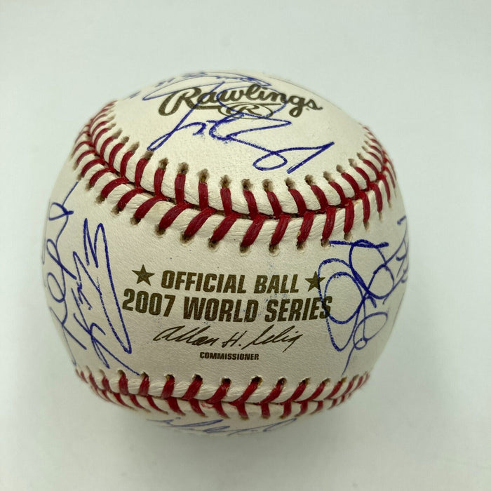 2007 Boston Red Sox World Series Champs Team Signed W.S. Baseball JSA COA