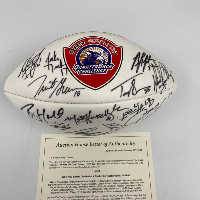 2004 989 Sports Quarterback Challenge Multi Signed Football 11 Sigs JSA COA